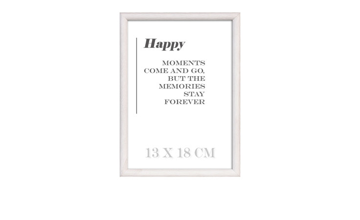 Holz-Bilderrahmen Happy 13 x 18 cm