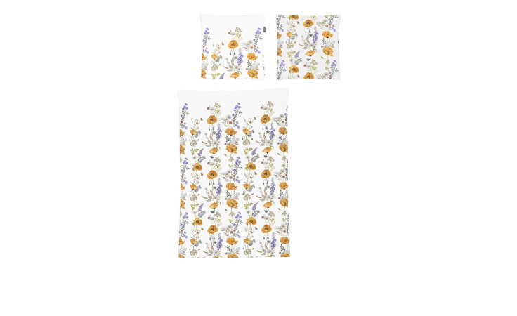 Seersucker Bettwäsche in der Größe 135 x 200 cm und in einer mehrfarbigen Farbausführung mit Blumenmuster