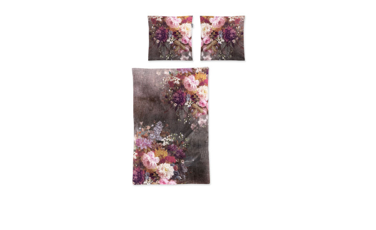Bettwäsche Flausch in der Größe 155 x 220 cm und in einer mehrfarbigen Farbausführung mit Blumen