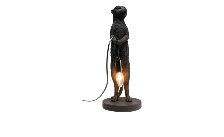 Tischleuchte Animal in schwarz als Erdmännchen