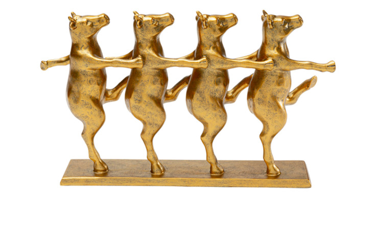 Kühe Danceingcows in gold