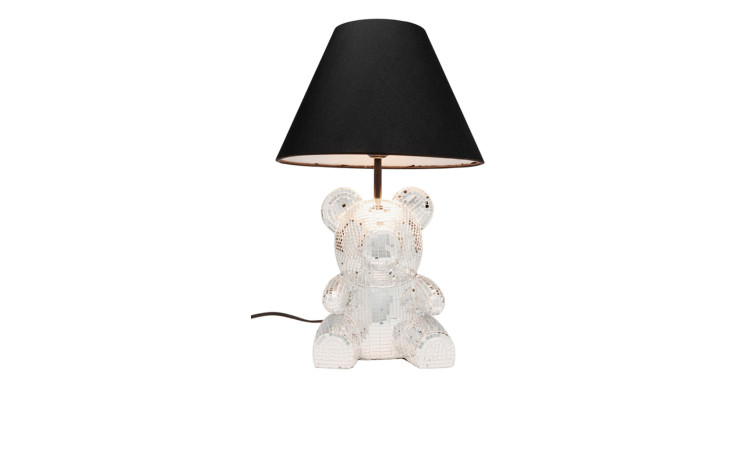 Tischleuchte Bear Disco 40 cm in silber / schwarz