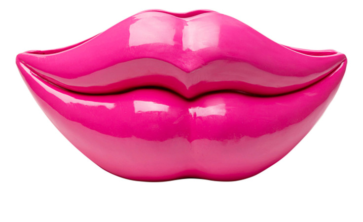 Vase Lips 28 cm in pink