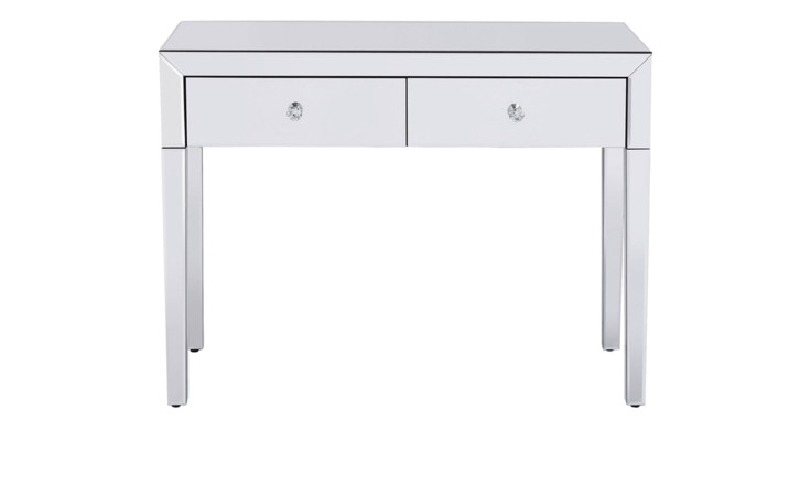 Konsole Luxery in Silber / Verspiegelt mit zwei Schubladen