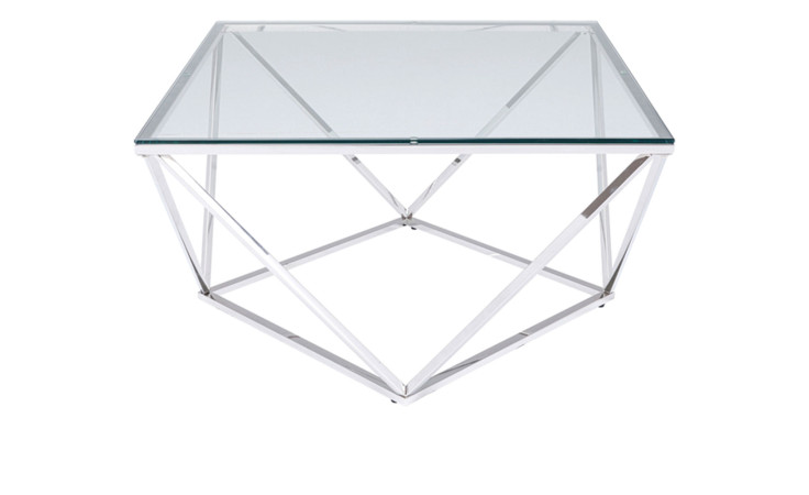 Couchtisch Christallo mit einer Glasplatte