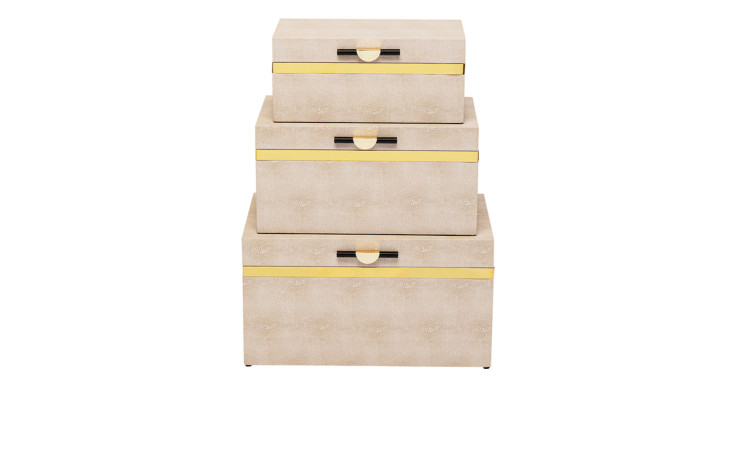 Box Classy 3er-Set 48 x 30 cm  in einer beigen Ausführung
