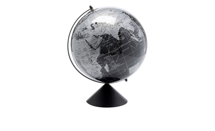 Globus Globetop 40 cm in schwarz / silber