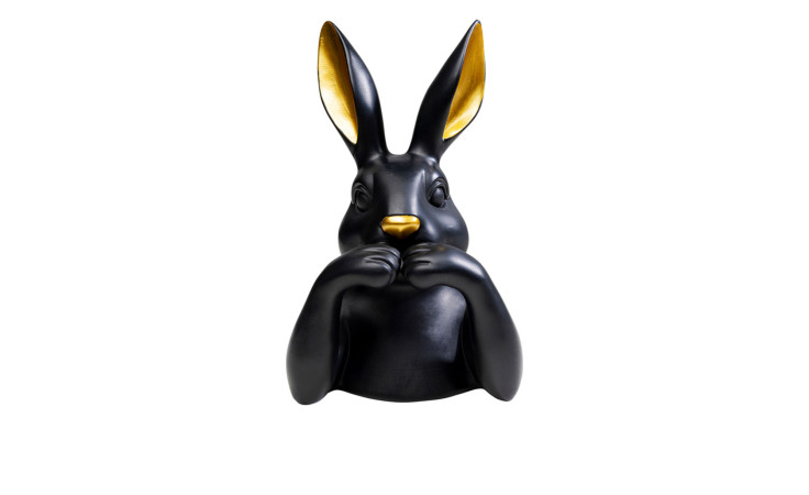 Deko-Hase Sweetrabbit 30,5 cm in Schwarz / Gold