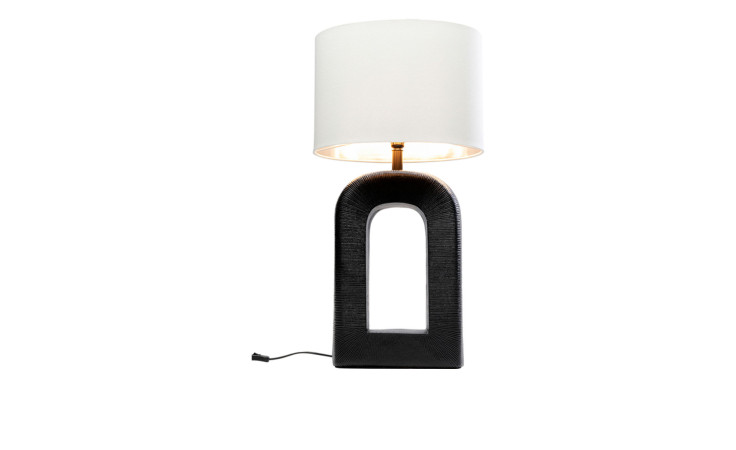 Tischleuchte Tube 78,75 cm  in Schwarz / Weiß