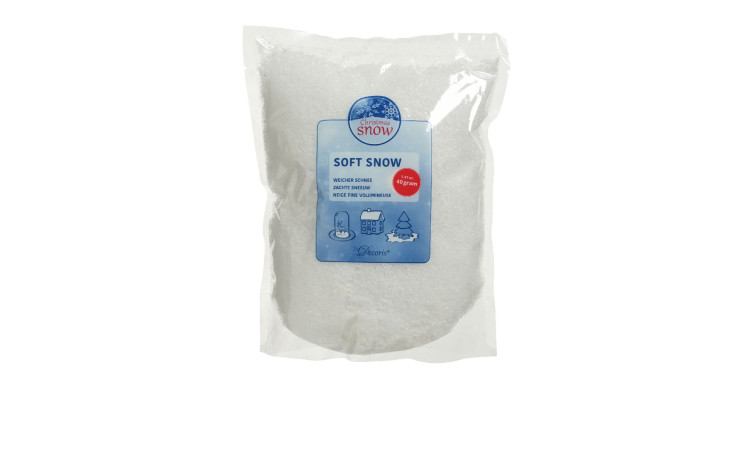 Deko-Schnee 40 g in weiß.