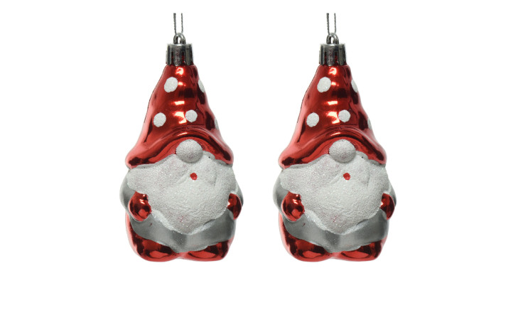 Anhänger Weihnachtsmann 8,5 cm 2tlg.