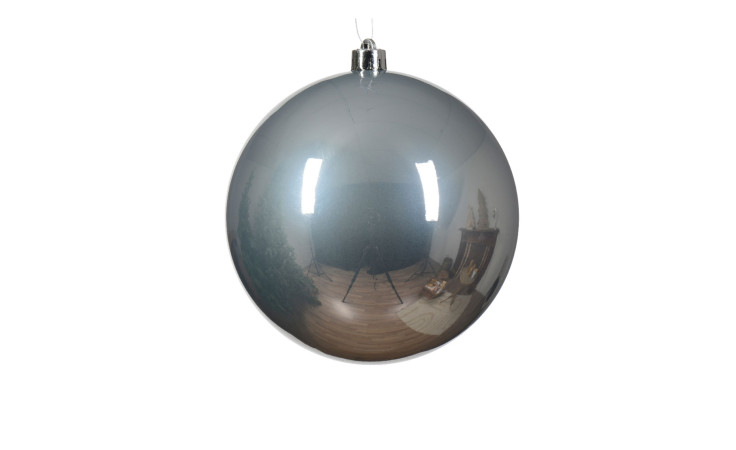Christbaumkugel 14 cm in marmorgrau