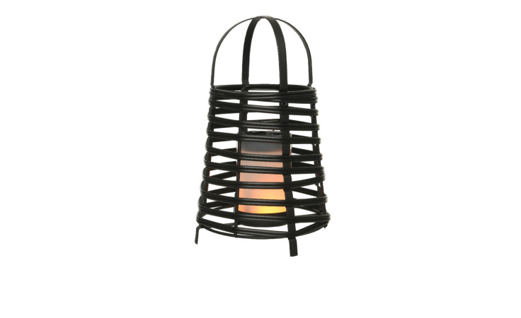 Solar-Laterne 28 cm in schwarz.