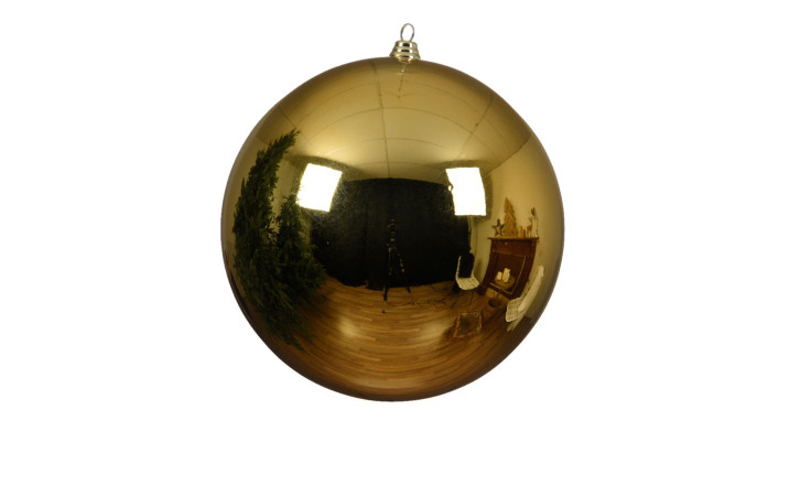 Christbaumkugel 20 cm Hell Gold 