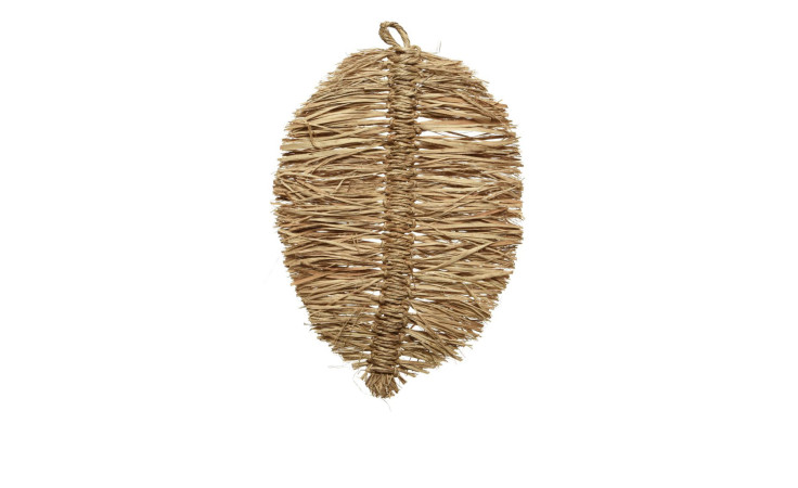 Wanddeko 50 cm aus Jute in braun.