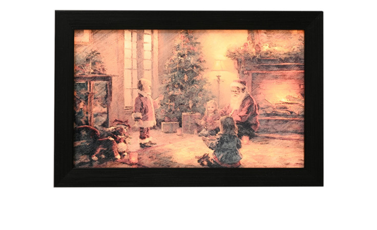 Licht-LED-Leinwand Weihnachten 28 x 18 cm 