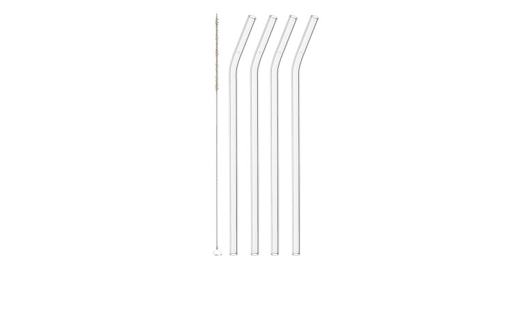 Glastrinkhalm-Set Ciao 4 tlg. 23 cm