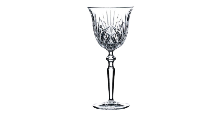 Rotweinglas Palais 230 ml aus transparenten Kristallglas und einer Rauten-Optik.