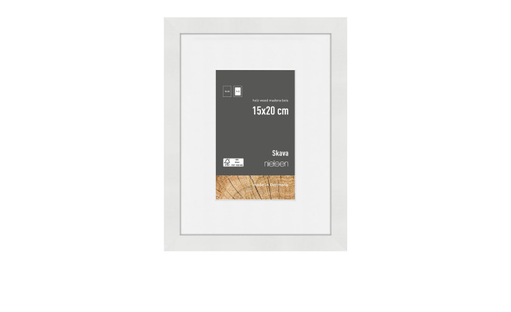Holz-Bilderrahmen Skava 15 x 20 cm in weiß.