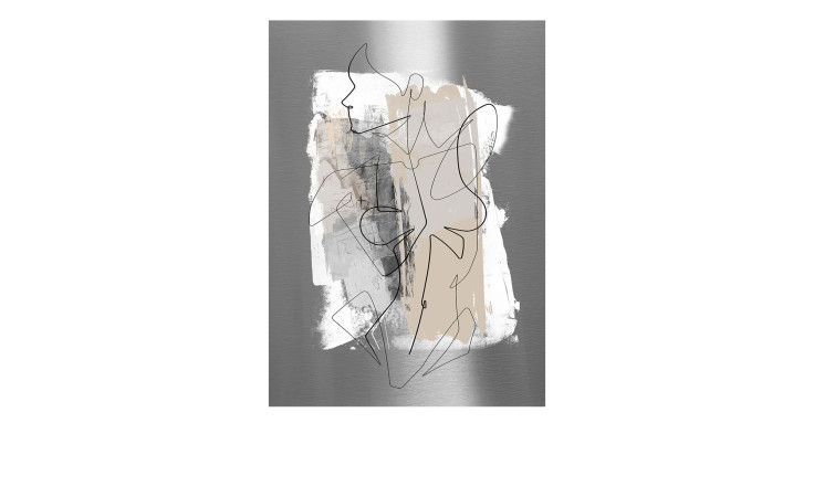 Alubild Figure Lines 70 x 100 cm, Abstrakte Kunst