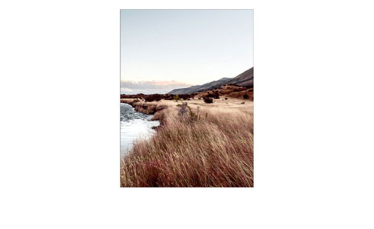 Glasbild Evening at the Lake 60 x 80 cm, Landschaft