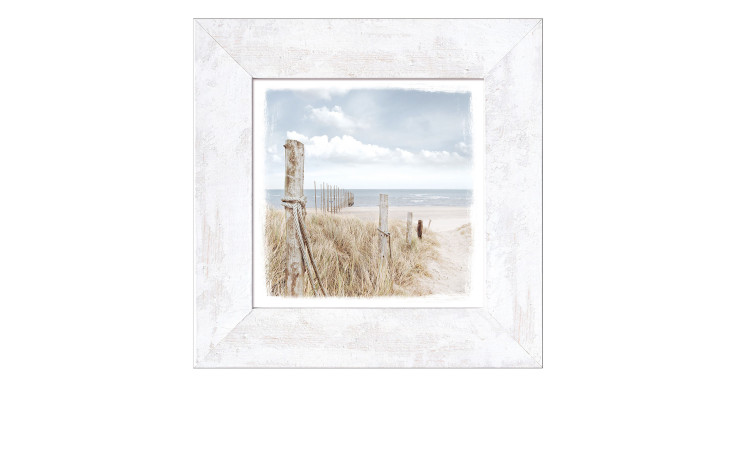 Rahmenbild Oase der Sinne 44 x 44 cm. Rahmenbild mit dem Thema - Strand und Meer.