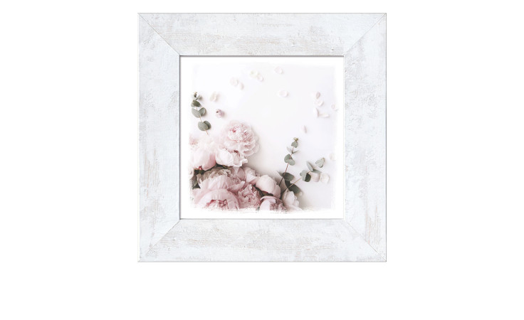 Rahmenbild Delicate Flowers 44 x 44 cm. Rahmenbild mit dem Thema - Blumen.