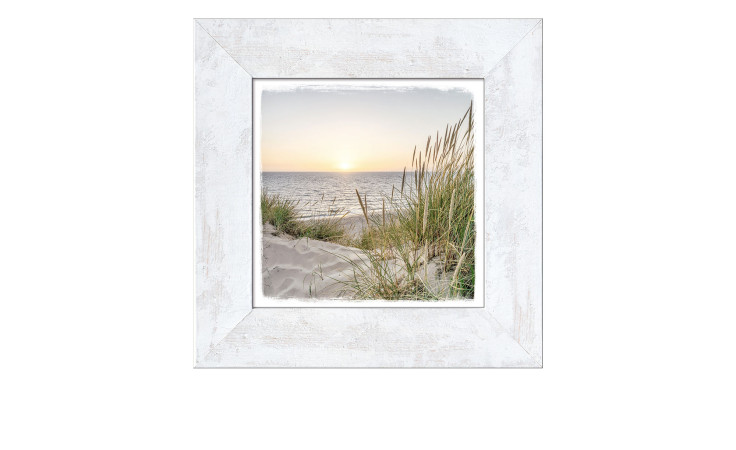 Rahmenbild Nordic Beach Atmosphere 44 x 44 cm. Rahmenbild mit dem Thema - Strand und Meer.