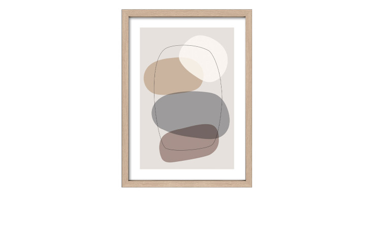 Rahmenbild Lines and Shapes 55 x 75. Rahmenbild mit dem Thema - Formen.