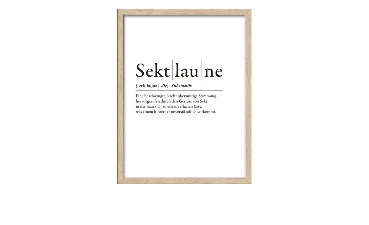 Rahmenbild Sektlaune 33 x 43 cm