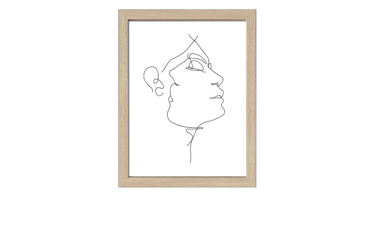 Rahmenbild Sketch of Faces 33 x 43 cm