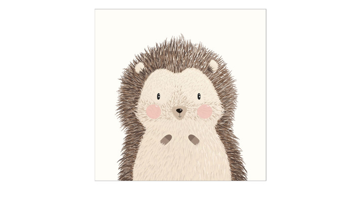 Leinwandbild Little Hedgehog 30 x 30 cm
