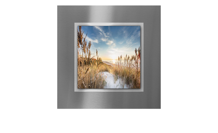 Alubild Wilder Strand 50 x 50 cm