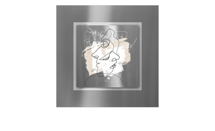 Alubild Face Lines 50 x 50 cm
