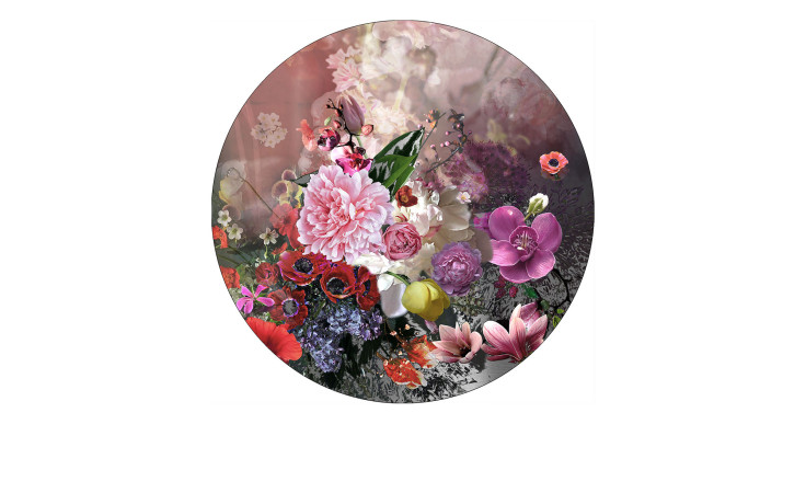 Alubild Colourful Baroque Flowermix 100 cm
