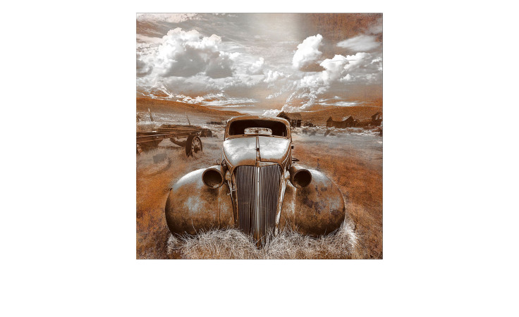 Alubild Lost Car 100 x 100 cm