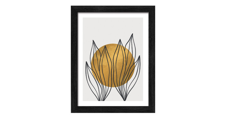 Rahmenbild Leaves In The Sun II 24 x 19 cm