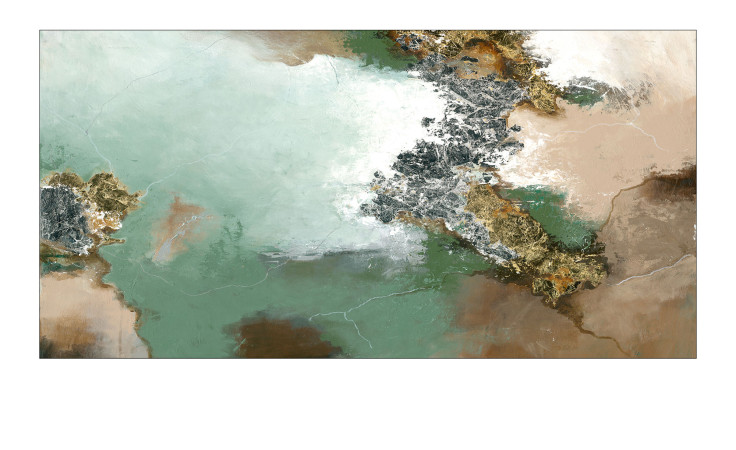 Handpainting Green Experiment 60 x 120 cm