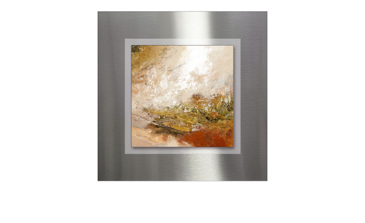 Alubild Brown-Silver-Gold 50 x 50 cm