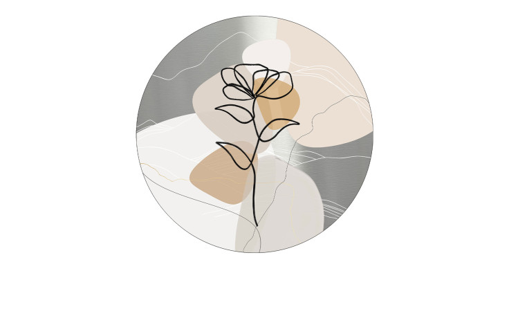 Alubild Line Art Leaves 98 cm