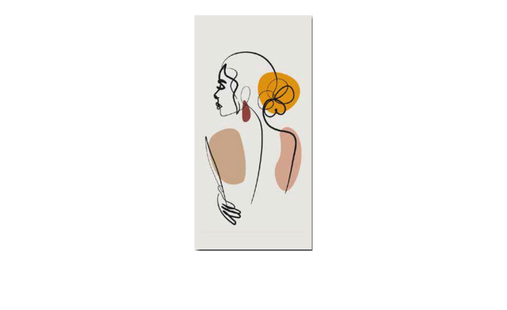 Alubild Line Art Back View 50 x 100 cm