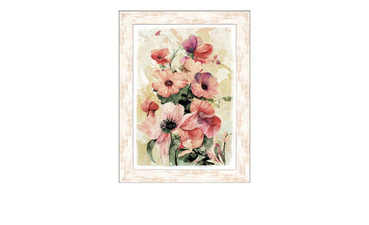 Rahmenbild Watercolor Flowers 50 x 70 cm