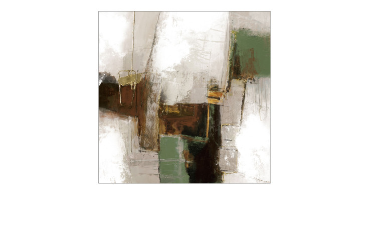 Alubild Black and Green 98 x 98 cm