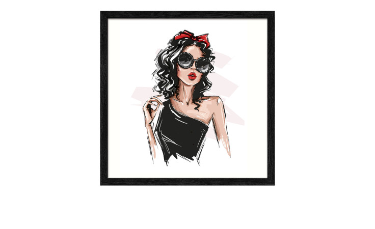 Rahmenbild Fashion Show 33 x 33 cm