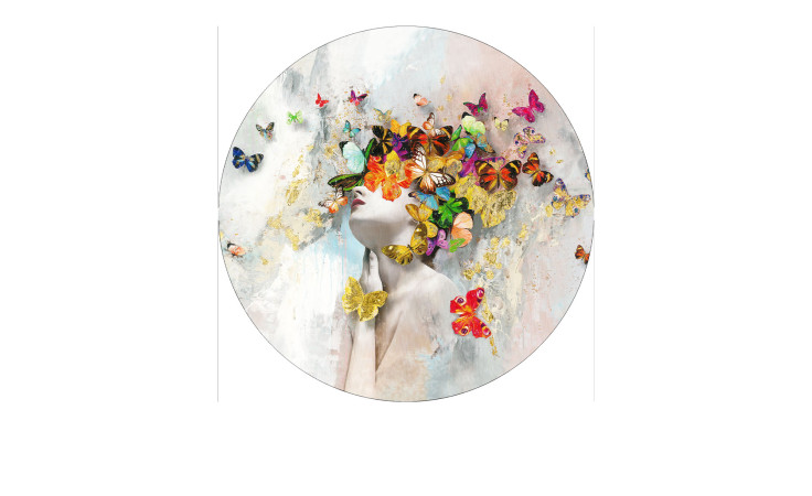 Alubild Butterflies in the Face 98 cm