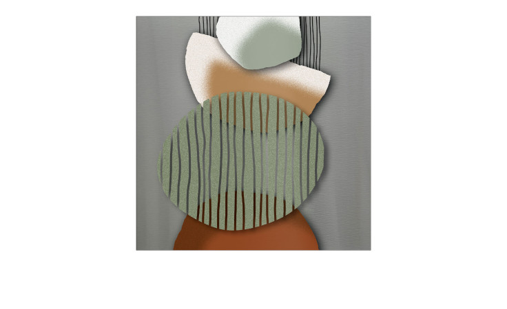 Alubild Abstract In and Out 50 x 50 cm