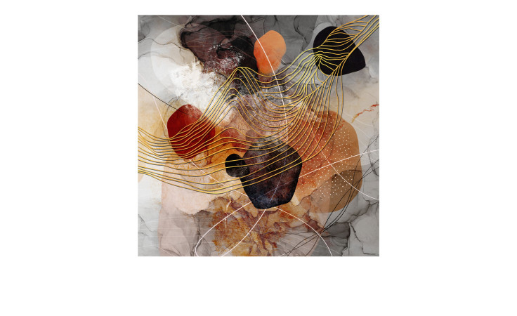 Alubild Lines and Shapes 50 x 50 cm