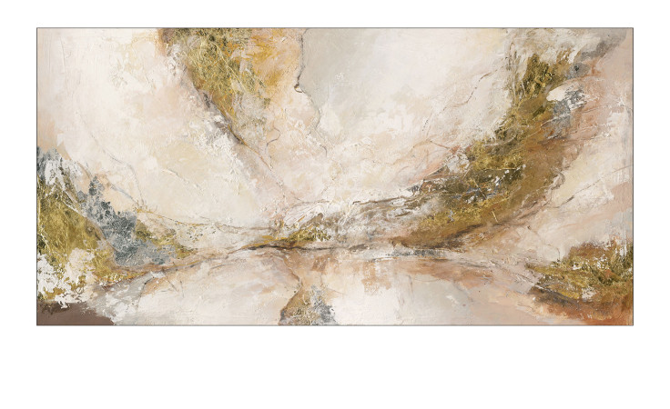 Handpainting Brown-Silver-Gold 90 x 180 cm