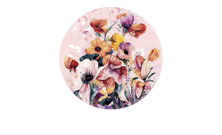 Alubild Watercolor Flowers 98 cm