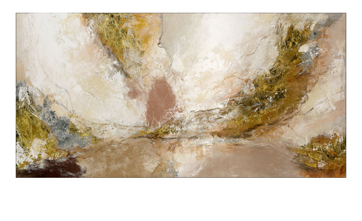 Alubild Brown-Silver-Gold 100 x 200 cm